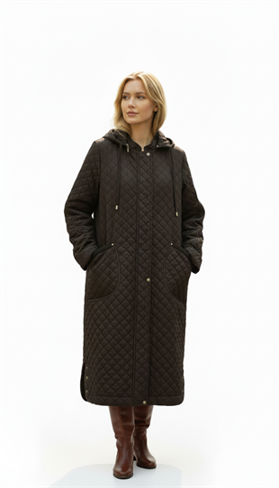 Nihan İnce Kapitone Beli Büzgülü Cep detaylı Kap