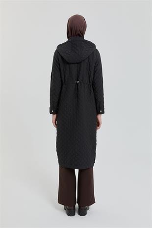 Nihan İnce Kapitone Cep Detaylı Kap