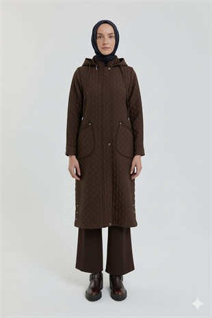 Nihan İnce Kapitone Cep Detaylı Kap