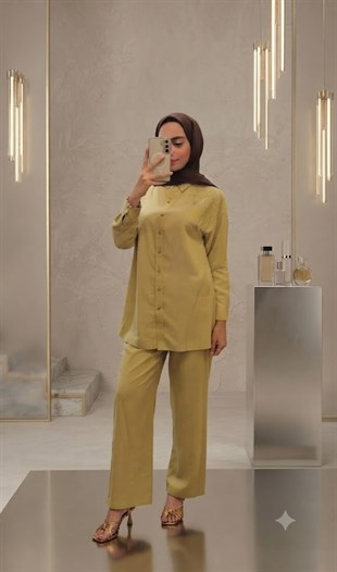 NİHAN NAKIŞ DETAYLI TENCEL TAKIM