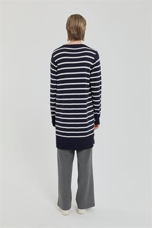 NİHAN Nihan Çizgili Rayon Triko Tunik