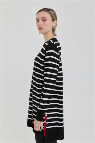 NİHAN Nihan Çizgili Rayon Triko Tunik