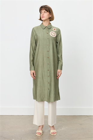 Nihan Örgü Çiçek Detaylı Tunik