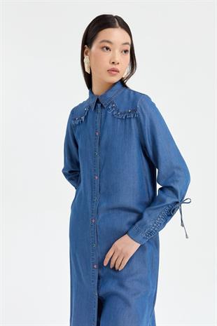 Nihan Püskül Detaylı Ten cel Tunik