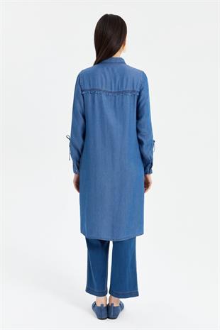 Nihan Püskül Detaylı Ten cel Tunik