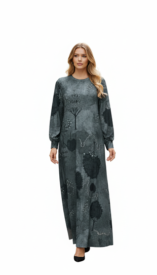 NOİ JARSE BAŞAK TANELİ KASIMPATI ÇİÇEKLİ A FORM ELBİSE