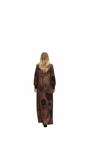 NOİ JARSE BAŞAK TANELİ KASIMPATI ÇİÇEKLİ A FORM ELBİSE