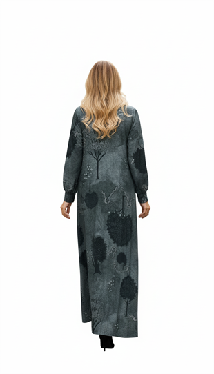 NOİ JARSE BAŞAK TANELİ KASIMPATI ÇİÇEKLİ A FORM ELBİSE