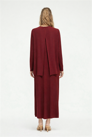 NOİ KREP JARSE ÜSTTEN ALLER PARÇALI ELBİSE