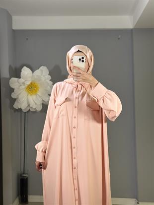 NOİ KREP KUMAŞ GÖMLEK ELBİSE