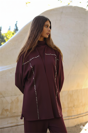 NOİ MODAL KEMERLİ BOL PAÇA PANTOLON