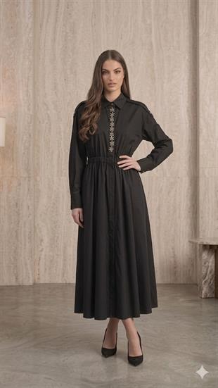 NURE TAŞ İŞLEMELİ ELBİSE