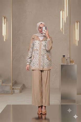 NURE DESENLİ CEKETLİ TAKIM