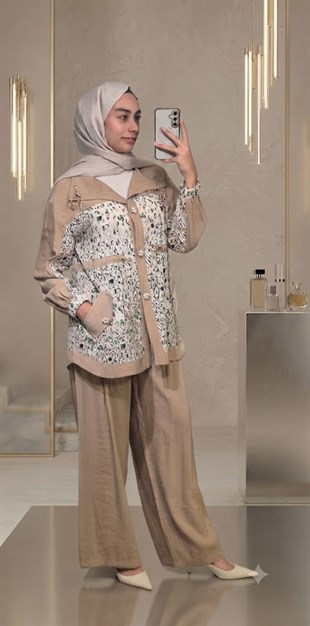 NURE DESENLİ CEKETLİ TAKIM