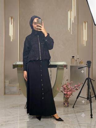 NURE VERA ETEKLİ GÜPÜRLÜ FERMUARLI TAKIM