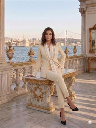 NURE ZİZİ CEKETLİ PANTOLONLU AKSESUARLI TAKIM 