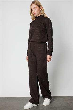 On Fashion Bol Paça Taşlı Eşofman Altı