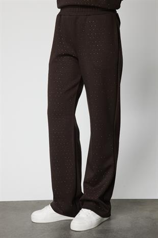 On Fashion Bol Paça Taşlı Eşofman Altı