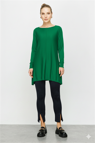 On Fashion Kayık Yaka Triko Tunik