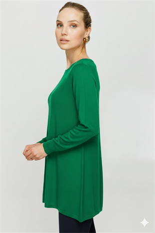 On Fashion Kayık Yaka Triko Tunik