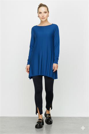 On Fashion Kayık Yaka Triko Tunik
