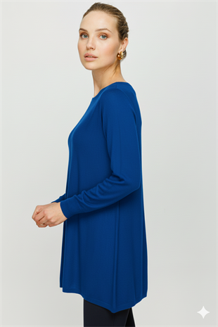 On Fashion Kayık Yaka Triko Tunik