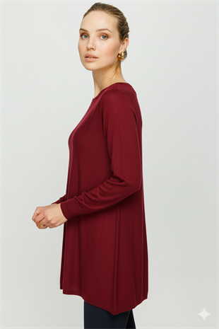 On Fashion Kayık Yaka Triko Tunik