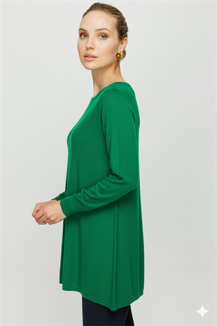 On Fashion Kayık Yaka Triko Tunik
