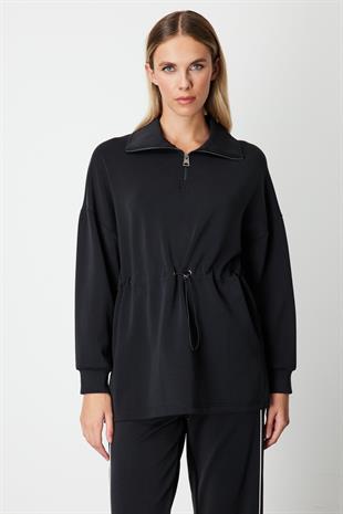 On Fashion Yakası Fermuarlı Oys ho Sweat