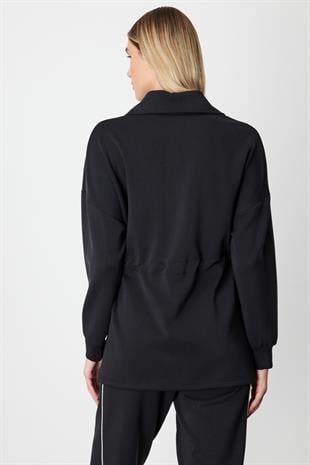 On Fashion Yakası Fermuarlı Oys ho Sweat