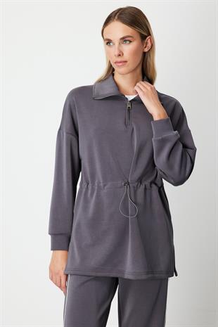 On Fashion Yakası Fermuarlı Oys ho Sweat