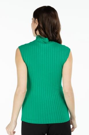 ON TRİKO Dik Yaka Kolsuz Basic Bluz