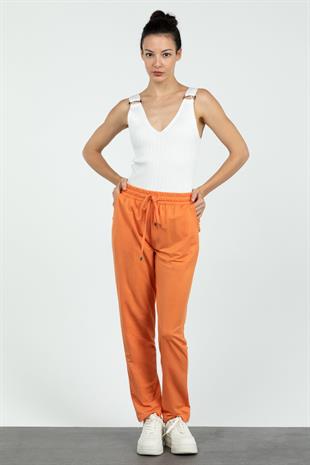 On Triko Lastikli Dar Paça Pantolon