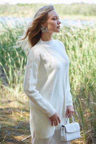 Premium By Moodbasic BONCUK İŞLEMELİ TRİKO KAZAK