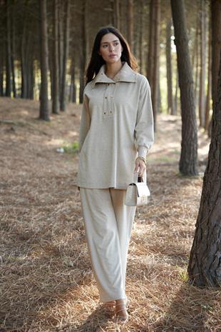 Premium By Moodbasic ÇITÇIT DETAYLI TRİKO TAKIM