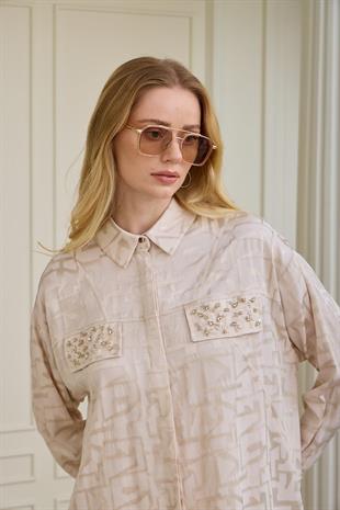 Premium By Moodbasic JAKAR DESENLİ İPEK SATEN TAKIM