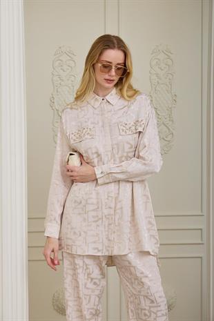 Premium By Moodbasic JAKAR DESENLİ İPEK SATEN TAKIM