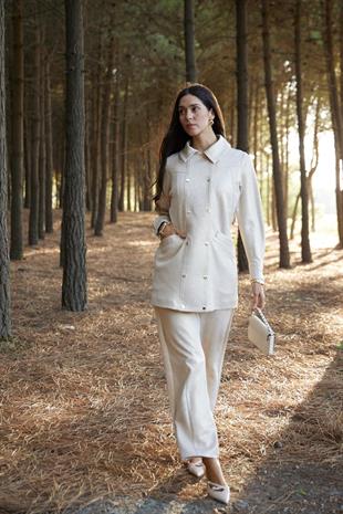 Premium By Moodbasic KENDİNDEN SİMLİ KABARTMALI ÇITÇITLI TAKIM