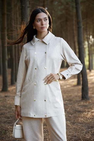 Premium By Moodbasic KENDİNDEN SİMLİ KABARTMALI ÇITÇITLI TAKIM