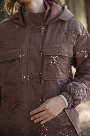 Premium By Moodbasic PUL NAKIŞLI KAPİTONE ASTARLI MONT