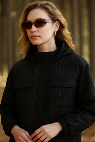 Premium By Moodbasic PUL NAKIŞLI KAPİTONE ASTARLI MONT