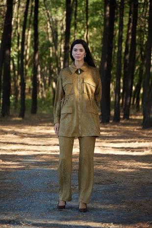 Premium By Moodbasic SERPME TAŞLI SÜET TAKIM