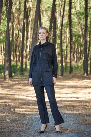 Premium By Moodbasic SERPME TAŞLI SÜET TAKIM