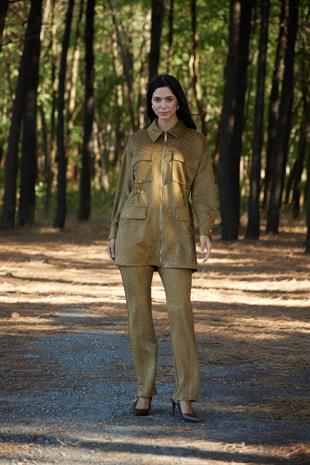 Premium By Moodbasic SERPME TAŞLI SÜET TAKIM