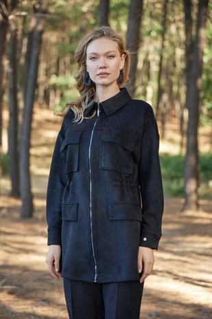 Premium By Moodbasic SERPME TAŞLI SÜET TAKIM