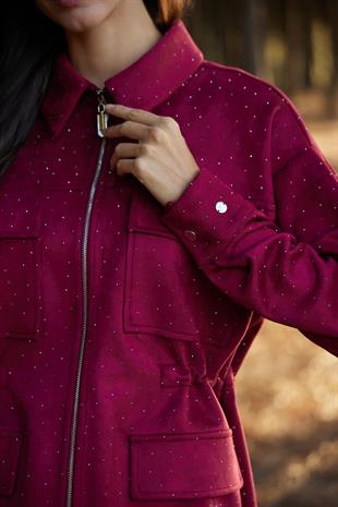 Premium By Moodbasic SERPME TAŞLI SÜET TAKIM