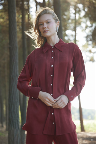 Premium By Moodbasic YAKA DETAYLI TAŞLANMIŞ İPEK TAKIM