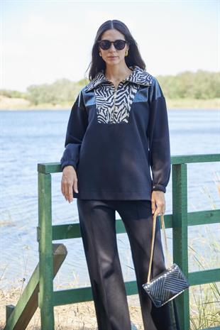 Premium By Moodbasic ZEBRA JAKAR DESENLİ ÖRME TAKIM