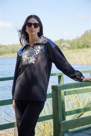 Premium By Moodbasic ZEBRA JAKAR DESENLİ ÖRME TAKIM