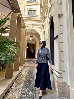 Premium By Moodbasic ZİKZAK DESENLİ ÇİFT DÜĞMELİ CEKET